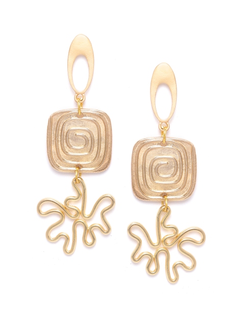 

DIVA WALK EXCLUSIVE Gold-Plated Handcrafted Geometric Drop Earrings
