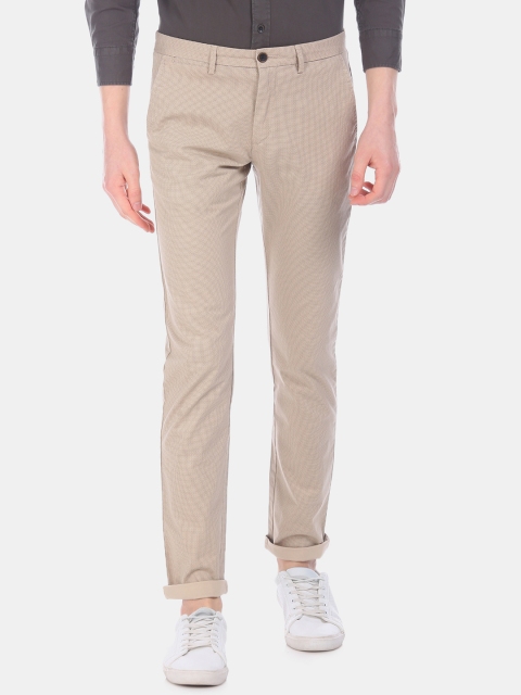 

Arrow Sport Men Khaki Urban Slim Fit Regular Trousers