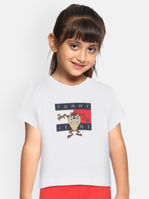 

Tommy Hilfiger Girls White Printed Round Neck T-shirt