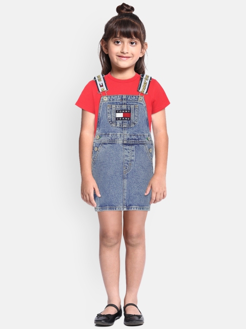 

Tommy Hilfiger Girls Blue Solid Dungaree