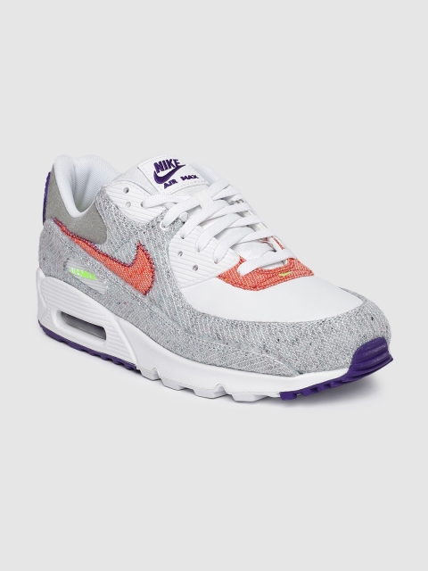 

Nike Men Grey & White AIR MAX 90 Sneakers