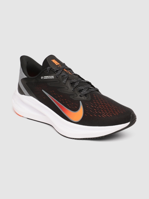 

Nike Men Black Air Zoom Winflo 7 Running Shoes