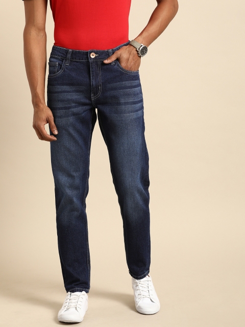 

ether Men Blue Carrot Mid-Rise Clean Look Stretchable Jeans
