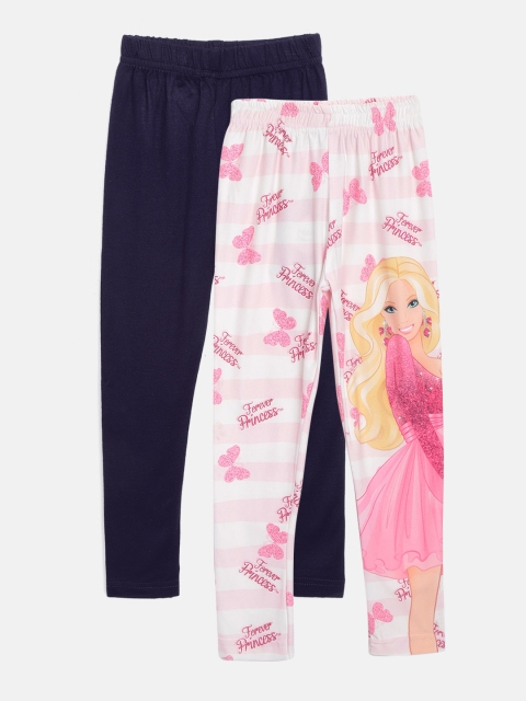 

Eteenz Girls Pack of 2 Ankle-Length Leggings, Pink