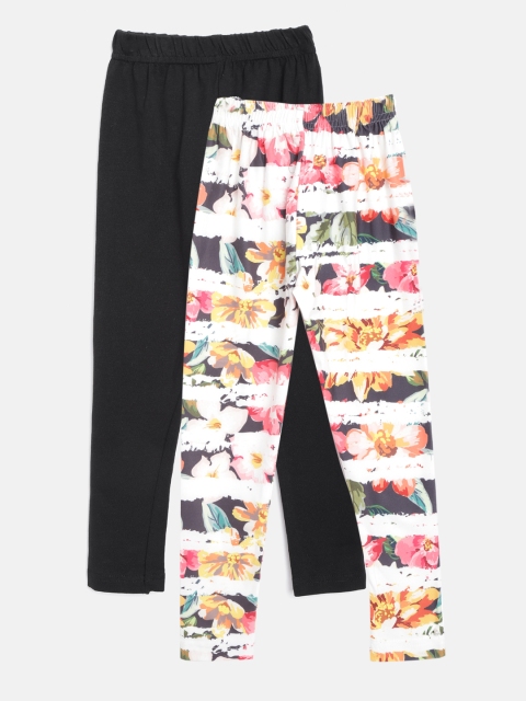 

Eteenz Girls Pack of 2 Ankle-Length Leggings, White