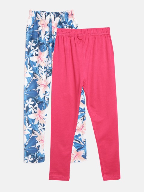 

Eteenz Girls Pack of 2 Ankle-Length Leggings, Pink