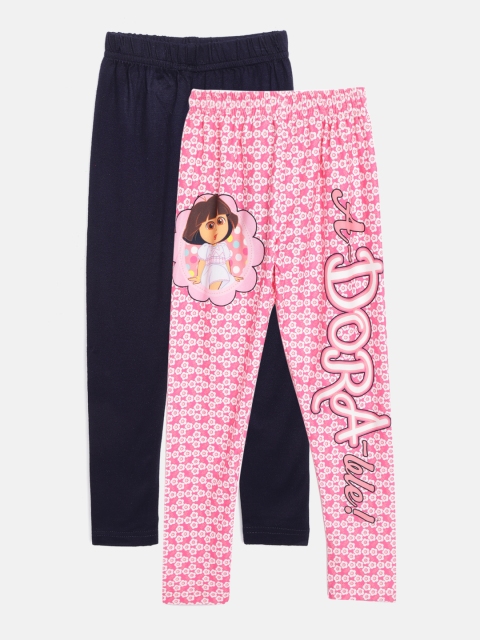 

Eteenz Girls Pack of 2 Ankle-Length Leggings, Pink