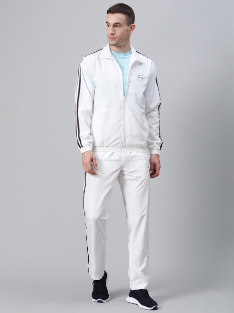 

Alcis Men White Solid Tracksuit