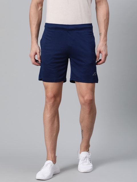 

Alcis Men Navy Blue Solid Regular Fit Training or Gym Shorts