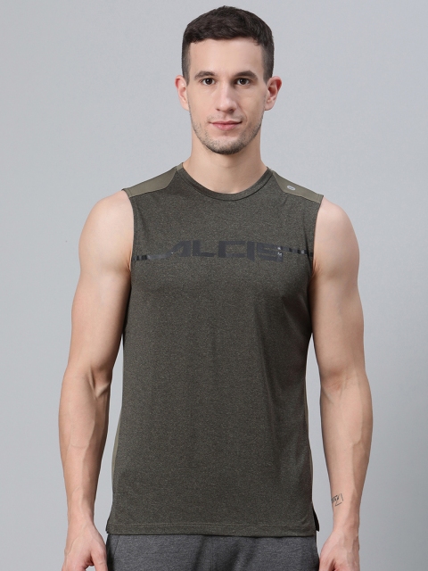 

Alcis Men Green Self Design Round Neck Running T-shirt