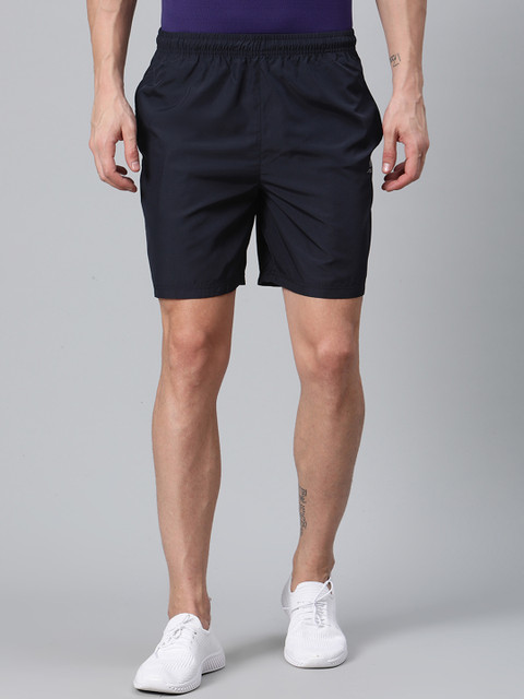 

Alcis Men Navy Blue Solid Regular Fit Sports Shorts