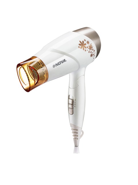 

NOVA White Premium Ionic Silky Shine Hot And Cold Foldable NHP 8204 Hair Dryer