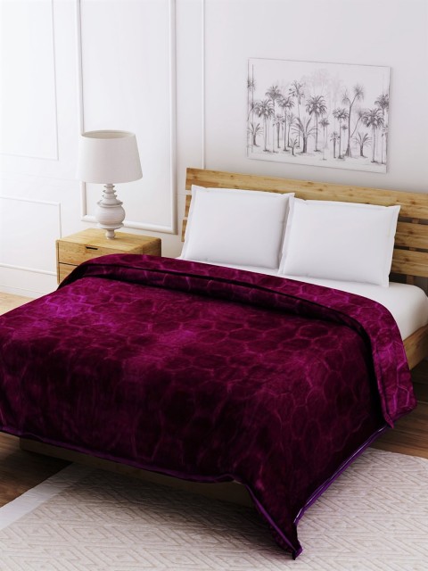 

Spangle Violet Abstract Mild Winter 354 GSM Double Bed Blanket