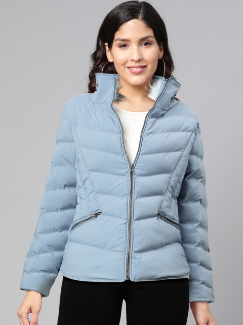 

Fort Collins Women Blue Solid Lightweight Puffer Jacket