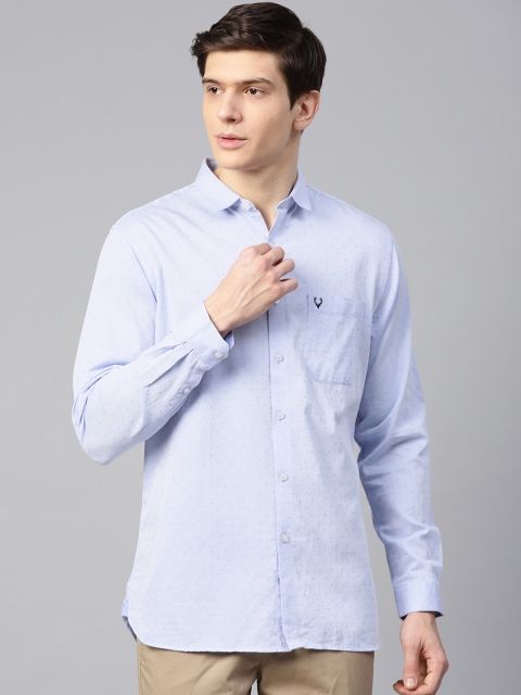 

Allen Solly Men Blue Sport Regular Fit Self Design Casual Shirt