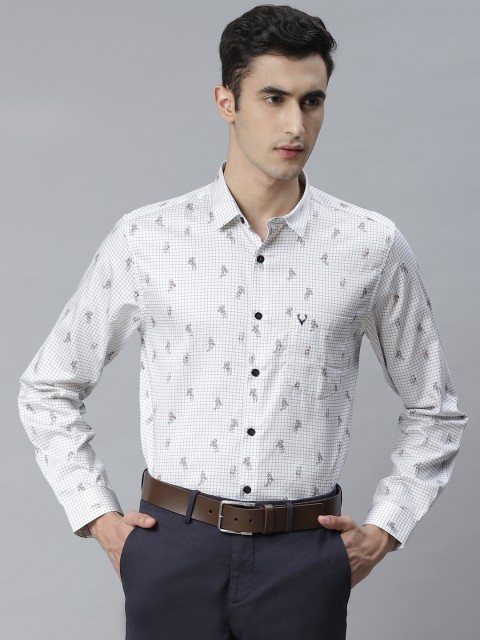 

Allen Solly Men White & Black Sport Regular Fit Checked Smart Casual Shirt