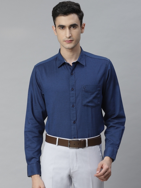 

Allen Solly Men Navy Blue Antiviral Protection Sport Regular Fit Solid Formal Shirt