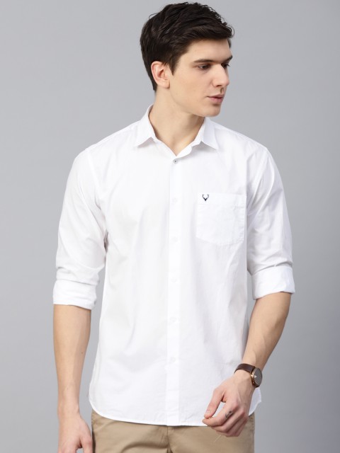 

Allen Solly Men White Regular Fit Solid Casual Shirt