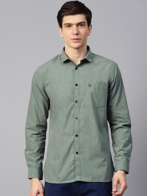 

Allen Solly Men Green Regular Fit Solid Casual Shirt