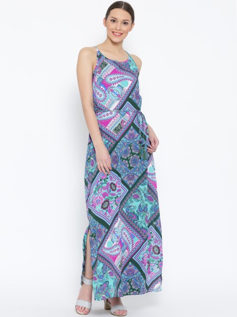 

Folklore Blue Printed Maxi Dress