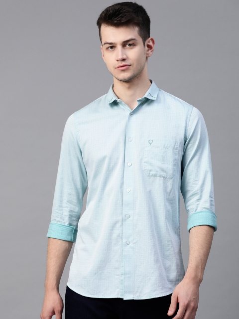 

Allen Solly Men Blue Modern Slim Fit Self-Design Casual Shirt