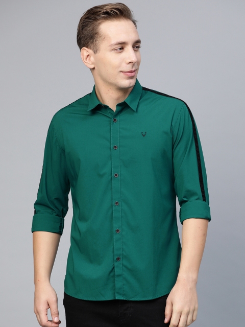 

Allen Solly Sport Men Green Super Slim Fit Solid Casual Shirt