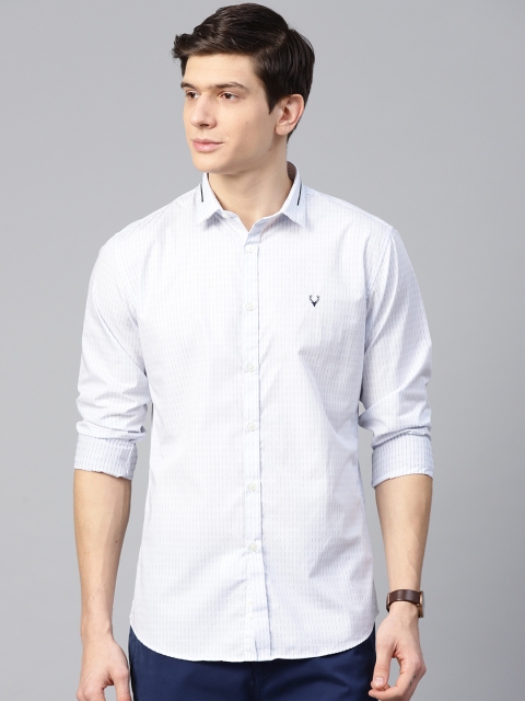 

Allen Solly Men White & Blue Regular Fit Striped Casual Shirt