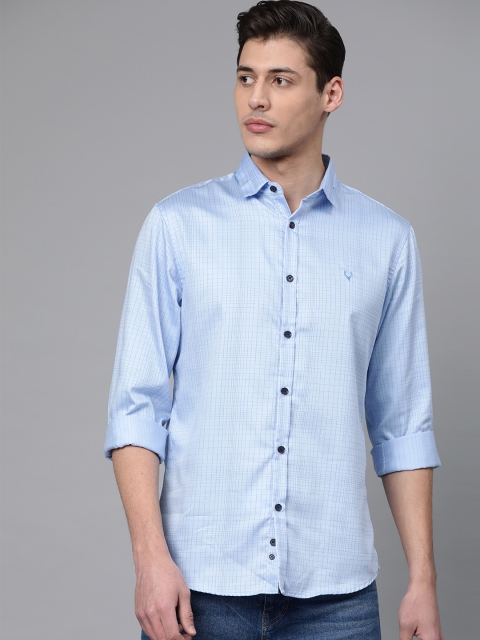 

Allen Solly Men Blue Regular Fit Checked Formal Shirt