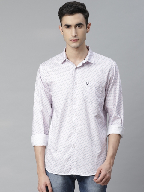 

Allen Solly Men Lavender & Blue Regular Fit Printed Casual Shirt