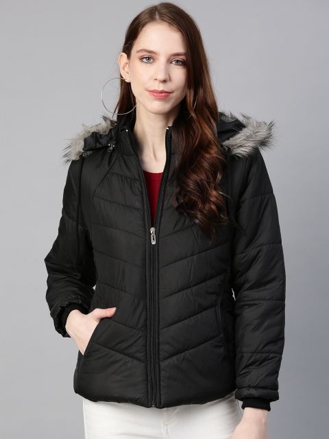 

Foreign Culture By Fort Collins Women Black Solid Lightweight Parka Jacket