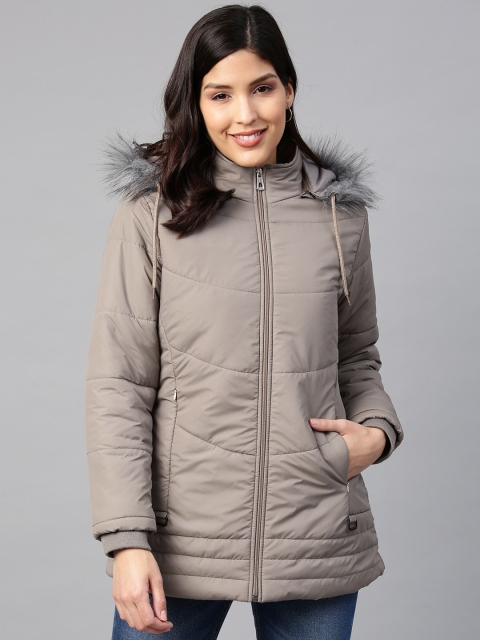 

Foreign Culture By Fort Collins Women Taupe Solid Lightweight Parka Jacket