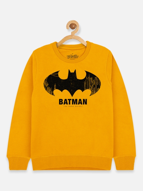 

Kids Ville Boys Yellow Batman Printed Sweatshirt