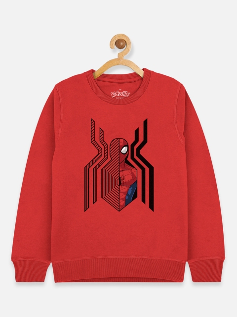 

Kids Ville Boys Red & Black Spiderman Print Sweatshirt