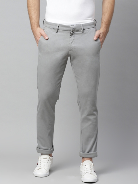 

Allen Solly Men Grey Smart Slim Fit Solid Regular Trousers
