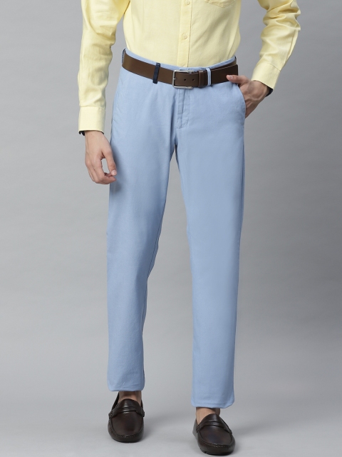 

Allen Solly Men Blue Smart Slim Fit Solid Smart Casual Trousers