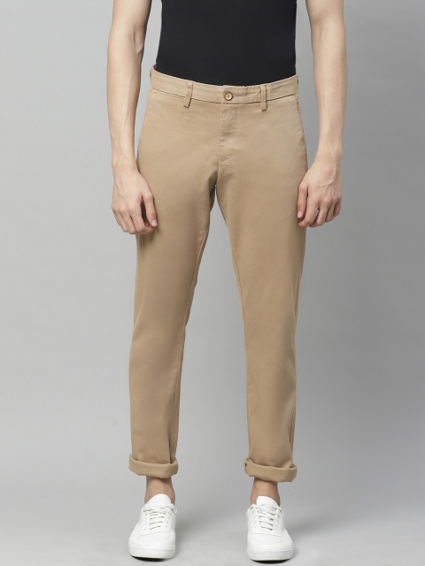 

Allen Solly Men Khaki Smart Slim Fit Self Design Chinos