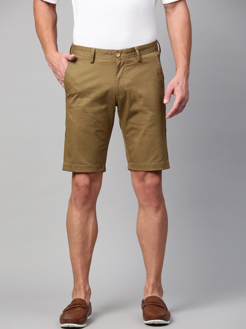 

Allen Solly Sport Men Olive Brown Solid Regular Fit Chino Shorts