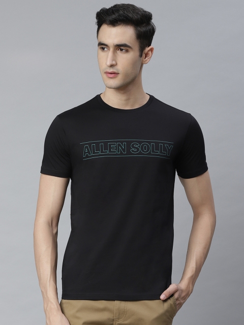 

Allen Solly Men Black & Green Printed Round Neck T-shirt