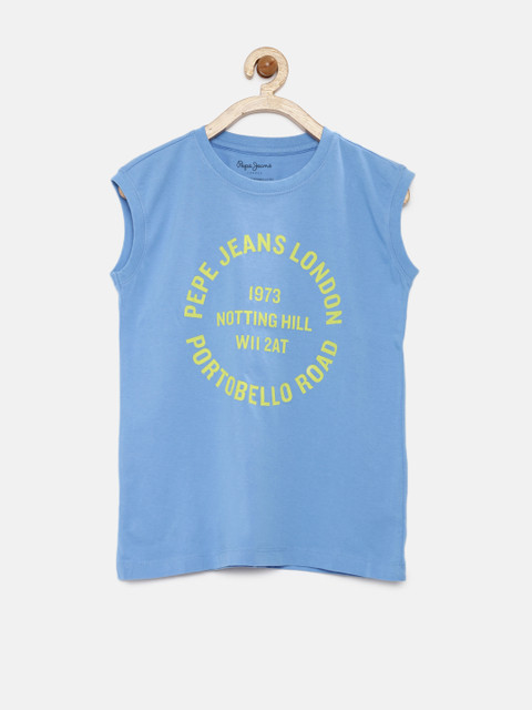 

Pepe Jeans Boys Blue Printed Pure Cotton T-shirt