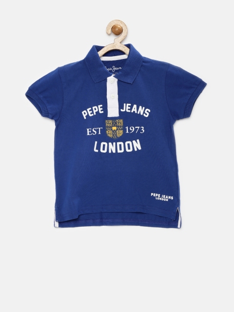 

Pepe Jeans Boys Blue Printed Polo T-shirt