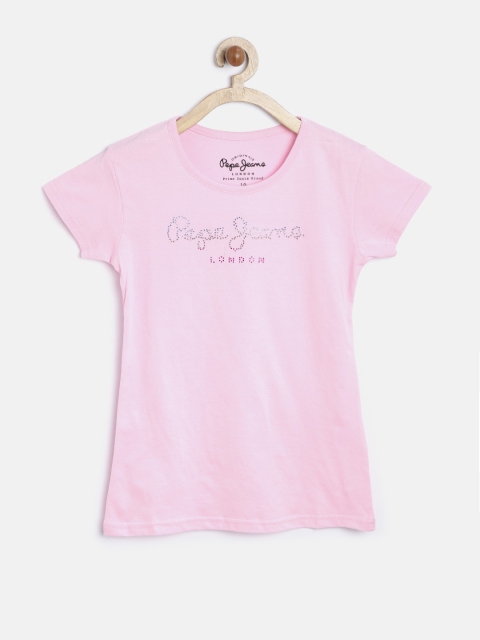 

Pepe Jeans Girls Pink Embellished Top