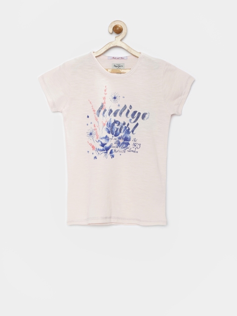 

Pepe Jeans Girls Light Pink Printed T-shirt