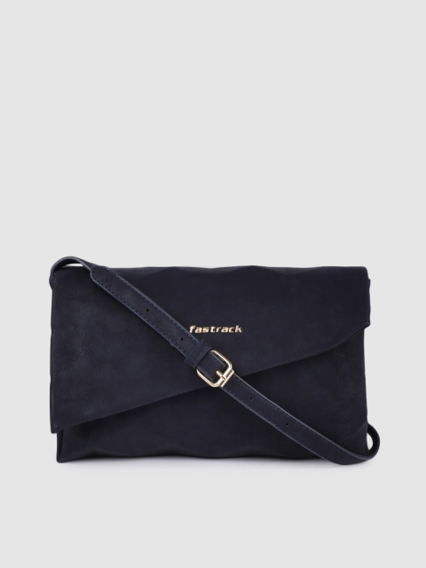 

Fastrack Navy Blue Solid Sling Bag