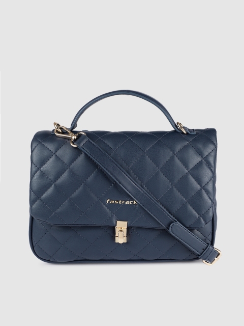 

Fastrack Navy Blue Solid Satchel