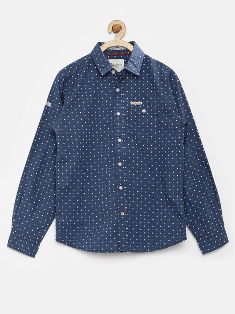 

Pepe Jeans Boys Blue Printed Shirt