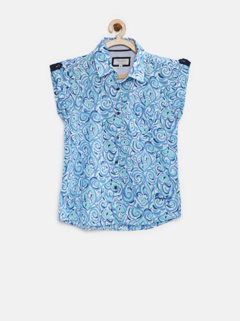 

Pepe Jeans Girls Blue Printed Shirt