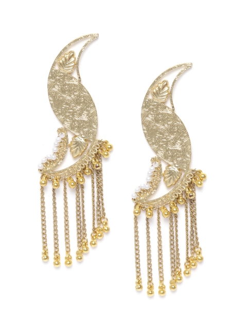 

DIVA WALK Women Gold-Plated Beaded Handcrafted Classic Drop Earrings