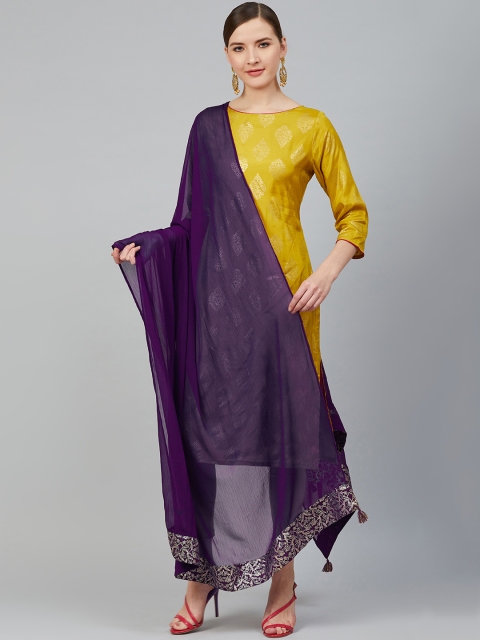 

Rangriti Purple Solid Dupatta
