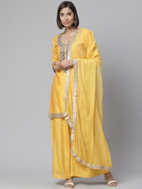 

Readiprint Fashions Yellow Solid Unstitched Dress Material