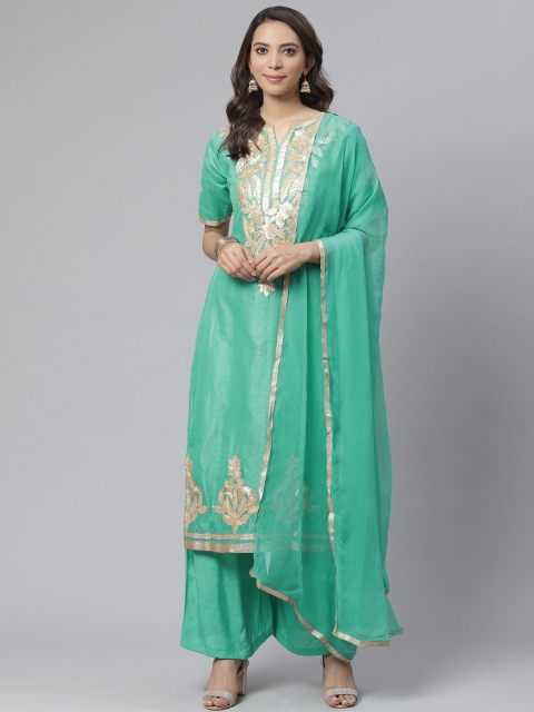 

Readiprint Fashions Green & Golden Yoke Design Unstitched Dress Material